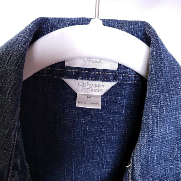 Christopher & Banks Stretch Denim Jacket | Medium - Picture 3 of 3